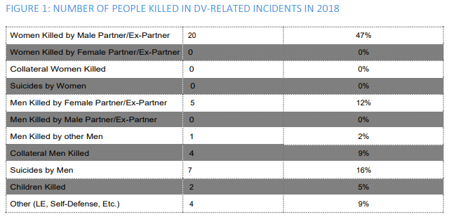 Number of People Killed in DV Related Injuries Since 2018