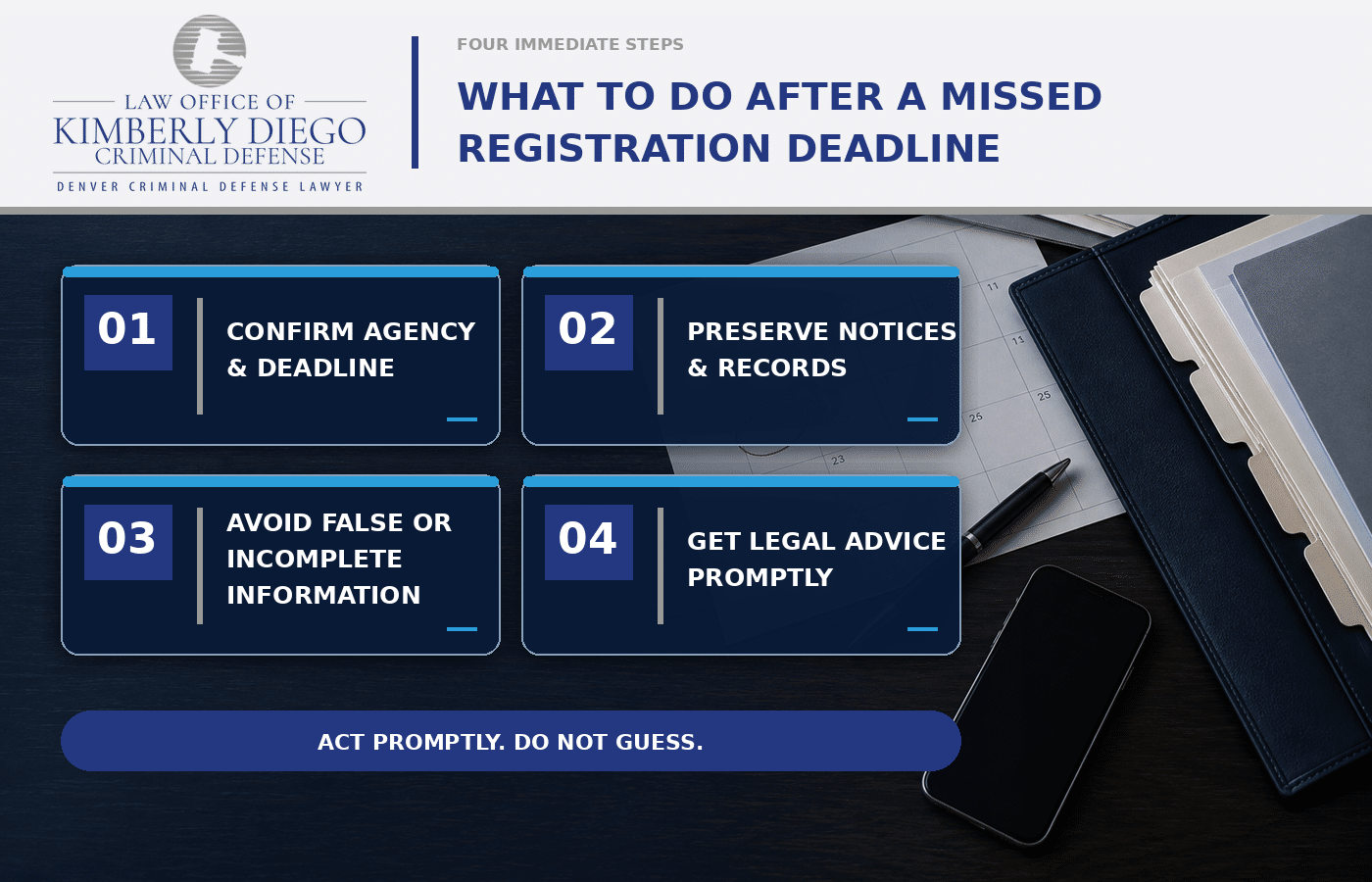Four steps to take after missing a Colorado sex offender registration deadline